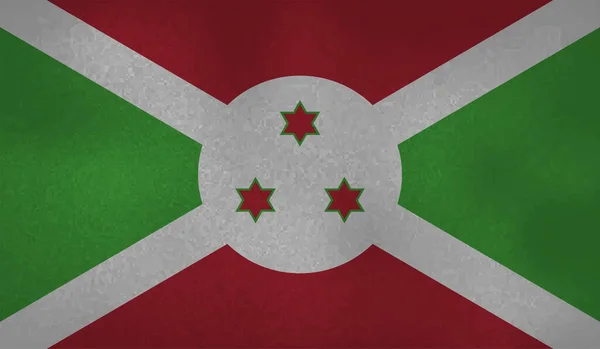 Burundi Bandera Nacional Creada Pintura Grunge Estilo — Vector de stock