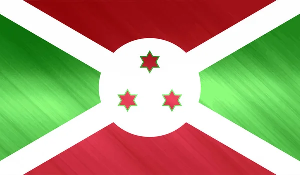 Burundi Nationale Vlag Gemaakt Grunge Verf Stijl — Stockvector