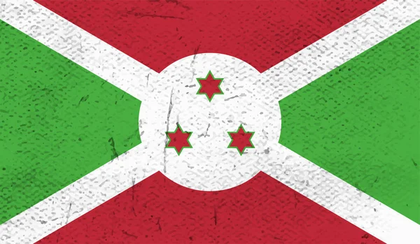 Burundi Ulusal Bayrağı Grunge Boya Stil — Stok Vektör