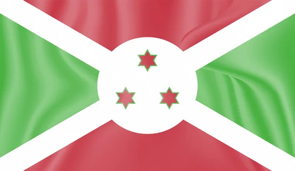 Burundi Bandera Nacional Creada Pintura Grunge Estilo — Vector de stock