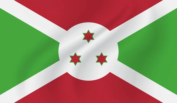 Burundi Bandera Nacional Creada Pintura Grunge Estilo — Vector de stock