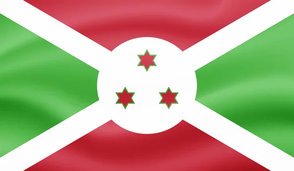 Burundská Národní Vlajka Vytvořená Grunge Barvě Styl — Stockový vektor