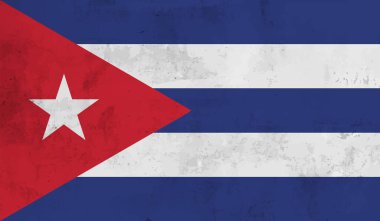 Kübanın ulusal bayrağı grunge tarzında oluşturuldu