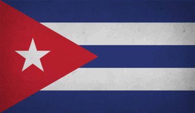 Kübanın ulusal bayrağı grunge tarzında oluşturuldu