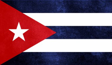 Kübanın ulusal bayrağı grunge tarzında oluşturuldu