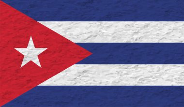 Kübanın ulusal bayrağı grunge tarzında oluşturuldu