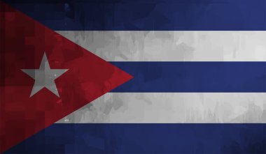 Kübanın ulusal bayrağı grunge tarzında oluşturuldu