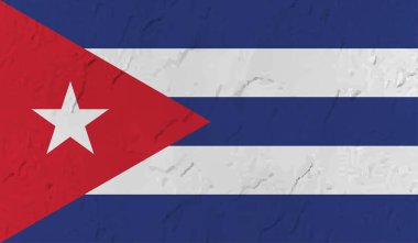 Kübanın ulusal bayrağı grunge tarzında oluşturuldu