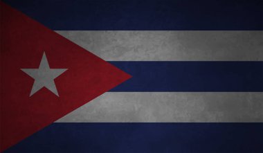 Kübanın ulusal bayrağı grunge tarzında oluşturuldu