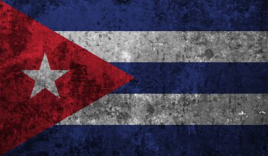 Kübanın ulusal bayrağı grunge tarzında oluşturuldu