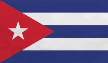 Kübanın ulusal bayrağı grunge tarzında oluşturuldu