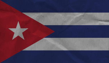 Kübanın ulusal bayrağı grunge tarzında oluşturuldu