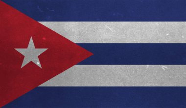 Kübanın ulusal bayrağı grunge tarzında oluşturuldu