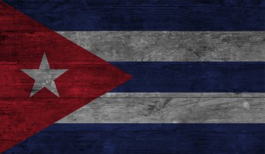 Kübanın ulusal bayrağı grunge tarzında oluşturuldu