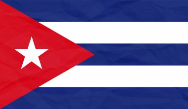 Kübanın ulusal bayrağı grunge tarzında oluşturuldu