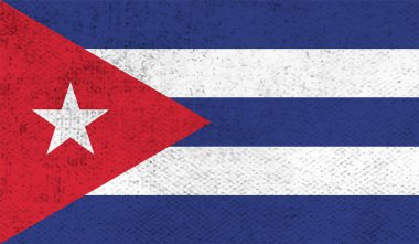 Kübanın ulusal bayrağı grunge tarzında oluşturuldu