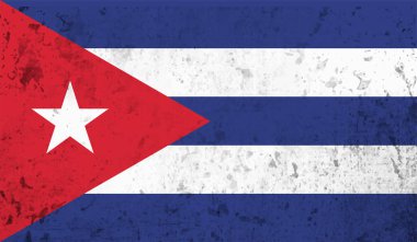 Kübanın ulusal bayrağı grunge tarzında oluşturuldu