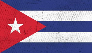 Kübanın ulusal bayrağı grunge tarzında oluşturuldu
