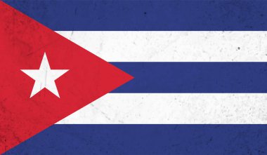 Kübanın ulusal bayrağı grunge tarzında oluşturuldu