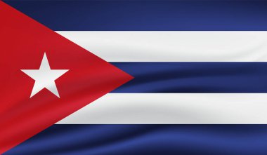 Kübanın ulusal bayrağı grunge tarzında oluşturuldu