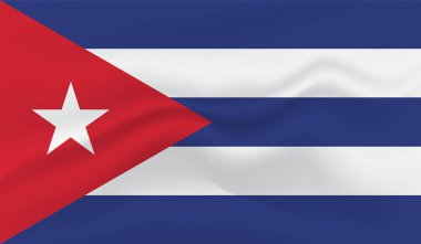 Kübanın ulusal bayrağı grunge tarzında oluşturuldu