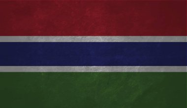 Gambiya grunge bayrağı. Vektör çizimi. Grunge etkisi kolayca temizlenebilir..