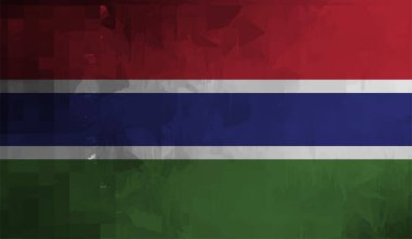 Gambiya grunge bayrağı. Vektör çizimi. Grunge etkisi kolayca temizlenebilir..