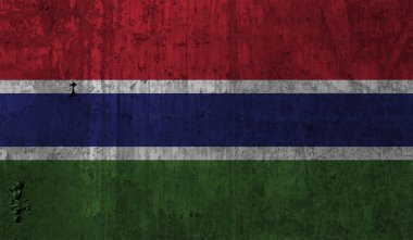 Gambiya grunge bayrağı. Vektör çizimi. Grunge etkisi kolayca temizlenebilir..