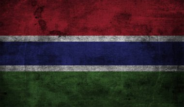 Gambiya grunge bayrağı. Vektör çizimi. Grunge etkisi kolayca temizlenebilir..