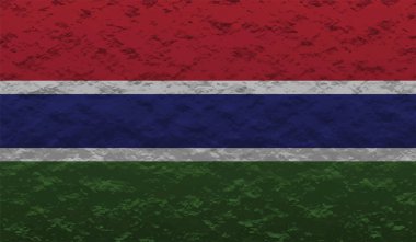 Gambiya grunge bayrağı. Vektör çizimi. Grunge etkisi kolayca temizlenebilir..