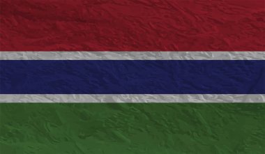 Gambiya grunge bayrağı. Vektör çizimi. Grunge etkisi kolayca temizlenebilir..