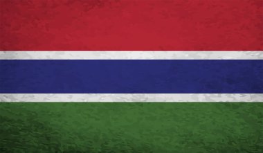 Gambiya grunge bayrağı. Vektör çizimi. Grunge etkisi kolayca temizlenebilir..