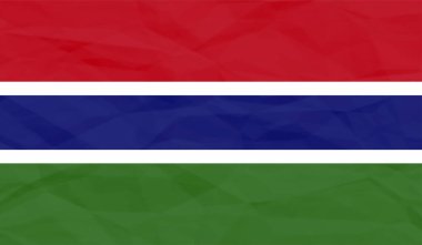 Gambiya grunge bayrağı. Vektör çizimi. Grunge etkisi kolayca temizlenebilir..