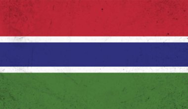 Gambiya grunge bayrağı. Vektör çizimi. Grunge etkisi kolayca temizlenebilir..