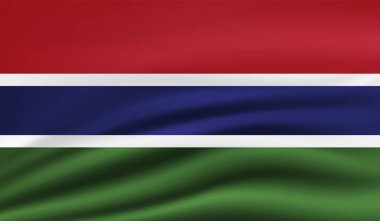 Gambiya grunge bayrağı. Vektör çizimi. Grunge etkisi kolayca temizlenebilir..