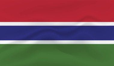 Gambiya grunge bayrağı. Vektör çizimi. Grunge etkisi kolayca temizlenebilir..