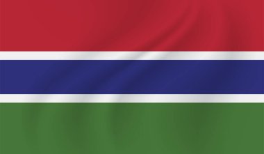 Gambiya grunge bayrağı. Vektör çizimi. Grunge etkisi kolayca temizlenebilir..