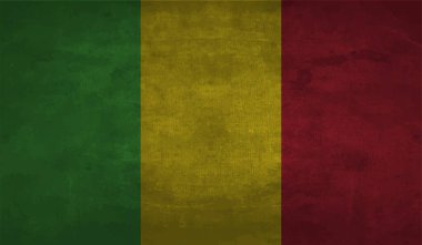 Şeffaf bir arkaplanda Gine 'nin Grunge tarzı bayrağı