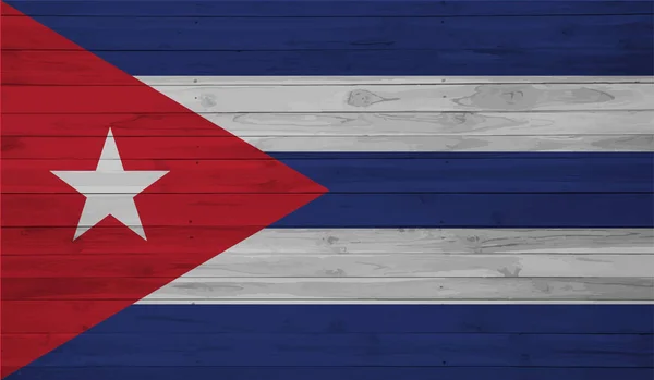 Bandera Nacional Cuba Creada Estilo Grunge — Vector de stock