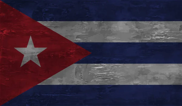 Cuba Nationale Vlag Gemaakt Grunge Stijl — Stockvector