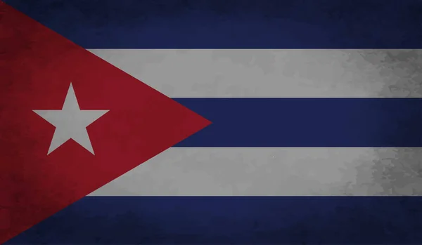 Bandera Nacional Cuba Creada Estilo Grunge — Vector de stock