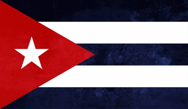 Bandeira Nacional Cuba Criada Estilo Grunge —  Vetores de Stock