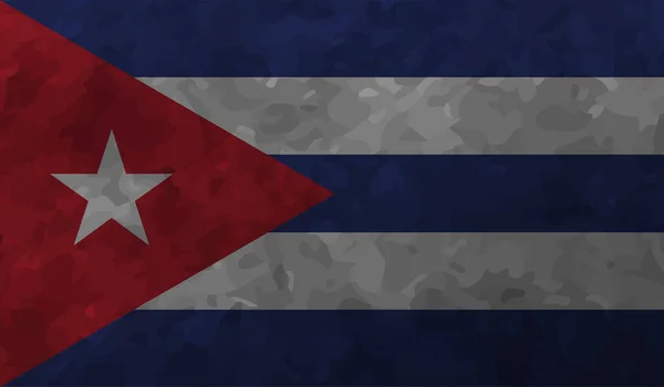 Cuba Bandiera Nazionale Creata Stile Grunge — Vettoriale Stock