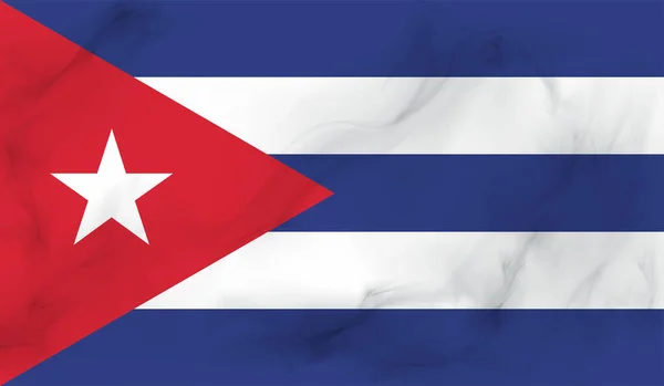 Cuba Nationale Vlag Gemaakt Grunge Stijl — Stockvector