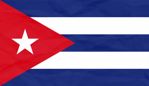 Kubánská Národní Vlajka Vytvořena Stylu Grunge — Stockový vektor