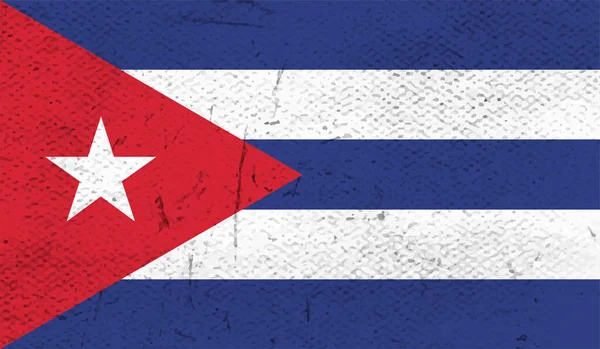 Bandera Nacional Cuba Creada Estilo Grunge — Vector de stock