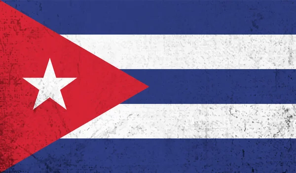 Cuba Bandiera Nazionale Creata Stile Grunge — Vettoriale Stock