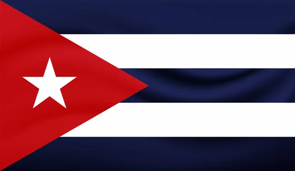 Bandera Nacional Cuba Creada Estilo Grunge — Archivo Imágenes Vectoriales
