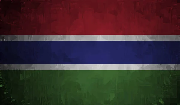Gambian Grunge Flag Vektorová Ilustrace Grunge Efekt Lze Snadno Vyčistit — Stockový vektor