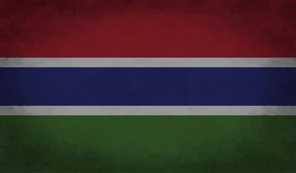 Gambische Grunge Flagge Vektorillustration Grunge Effekt Lässt Sich Leicht Reinigen — Stockvektor